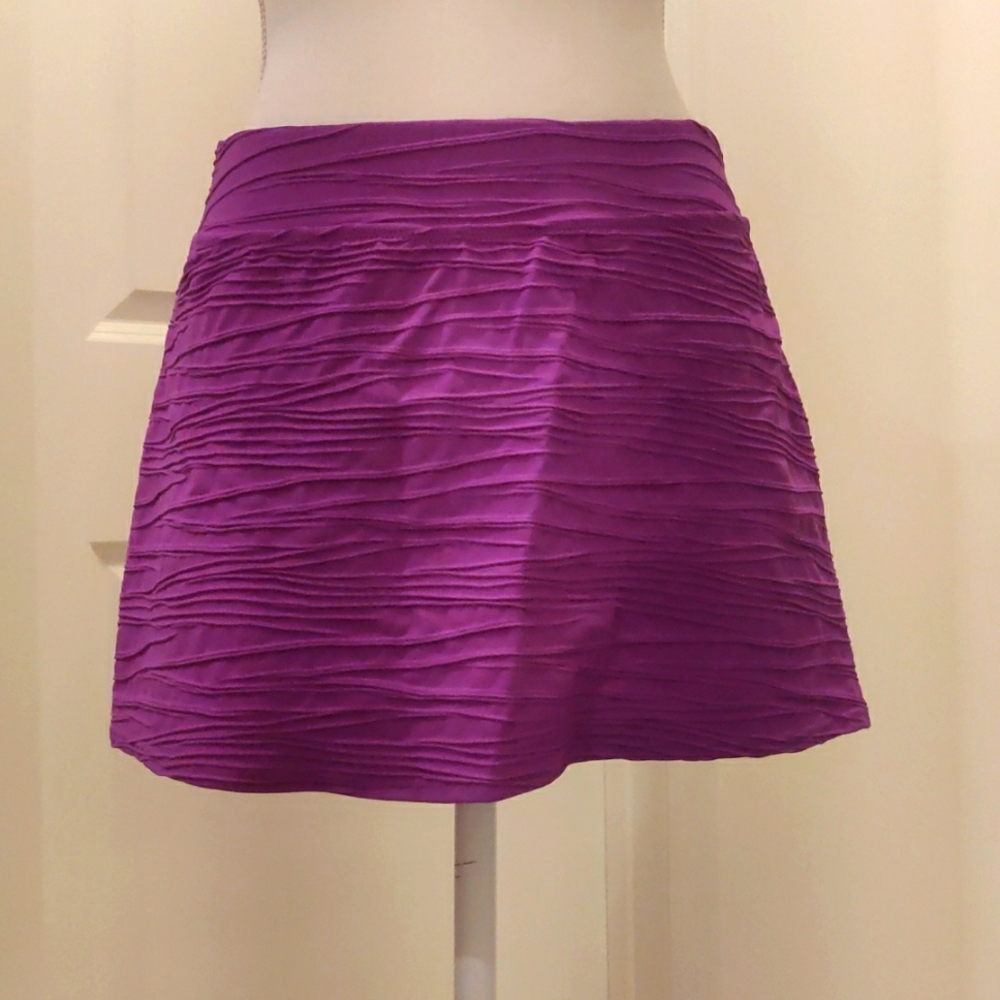 Lands’ End Textured Swim Skort Sz 4 Lilac